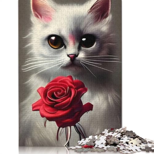 Puzzle 1000 Teile Tiere und Katzen für Erwachsene, Puzzle für Erwachsene, Halloween-Geschenk ab 14 Jahren, 1000 Teile (38x26cm) von QASEYIPV