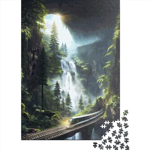 Puzzle 1000 Teile für Erwachsene, Grünes Unterirdisches Reisepuzzle, Erwachsenenpuzzle, Lernpuzzle, Stressabbau, Spielzeug, 1000 Teile (75 x 50 cm) von QASEYIPV