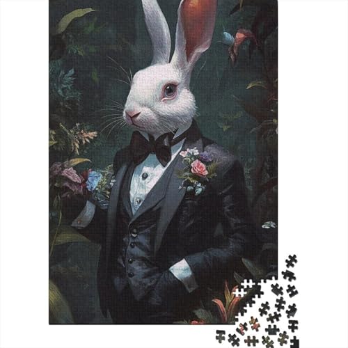 Puzzle 1000 Teile für Erwachsene, Osterpuzzle mit niedlichem Hasen für die Familie, Papierpuzzle, mentale Herausforderung, 1000 Teile (38 x 26 cm) von QASEYIPV