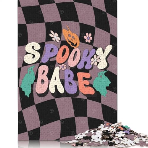 Puzzle für Erwachsene, 1000 Teile, Gruseliges Baby, Halloween-Puzzle, Puzzles für Erwachsene, Lernspiel, Herausforderungsspielzeug, 1000 Teile (75 x 50 cm) von QASEYIPV