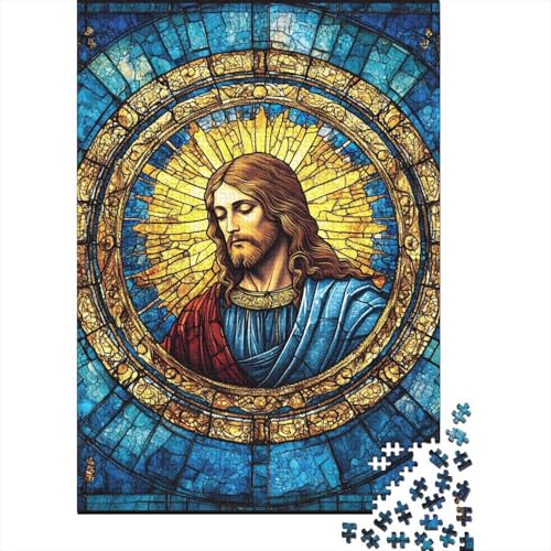 Puzzle für Erwachsene, 1000 Teile, Jesus, ein herausforderndes und herausforderndes Spiel für das Gehirn, 38 x 26 cm von QASEYIPV