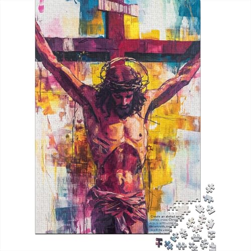 Puzzle für Erwachsene, 1000 Teile, Jesus, ein herausforderndes und herausforderndes Spiel für das Gehirn, 38 x 26 cm von QASEYIPV