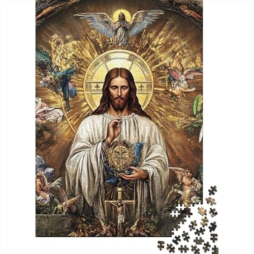 Puzzle für Erwachsene, 1000 Teile, Jesus, ein herausforderndes und herausforderndes Spiel für das Gehirn, 75 x 50 cm von QASEYIPV