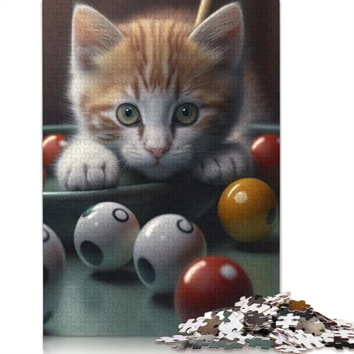Puzzle für Erwachsene, 1000 Teile, Katzen- und Tierpuzzle, Lernspiel für Erwachsene, Herausforderungsspielzeug, 1000 Teile (38 x 26 cm) von QASEYIPV