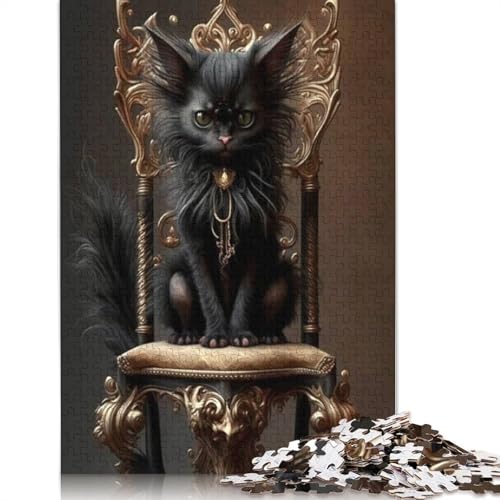 Puzzle für Erwachsene, 1000 Teile, Katzenmotiv, Lernspiel, 1000 Teile (38 x 26 cm) von QASEYIPV