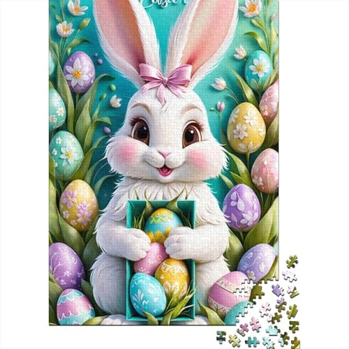 Puzzle für Erwachsene, 1000 Teile, Osterhase, stimulierendes Spielzeug, 1000 Teile (38 x 26 cm) von QASEYIPV
