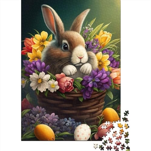 Puzzle für Erwachsene, 1000 Teile, Osterhase, stimulierendes Spielzeug, 1000 Teile (38 x 26 cm) von QASEYIPV