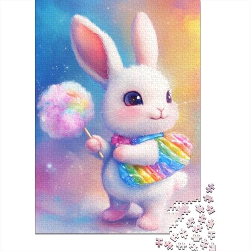 Puzzle für Erwachsene, 1000 Teile, Osterhase, stimulierendes Spielzeug, 1000 Teile (38 x 26 cm) von QASEYIPV