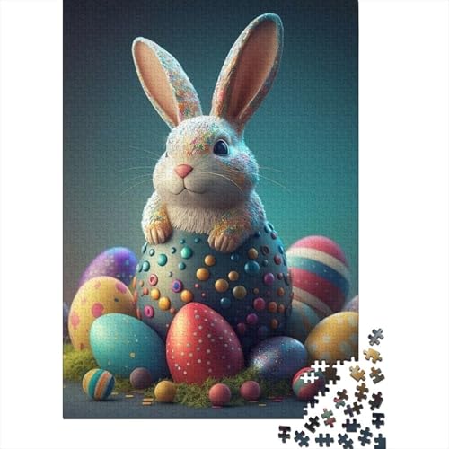 Puzzle für Erwachsene, 1000 Teile, Osterhase, stimulierendes Spielzeug, 1000 Teile (75 x 50 cm) von QASEYIPV