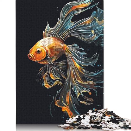 Puzzle für Erwachsene, 1000 Teile, kleines Fisch-Puzzle, Interaktion mit Familienmitgliedern, 1000 Teile (75 x 50 cm) von QASEYIPV