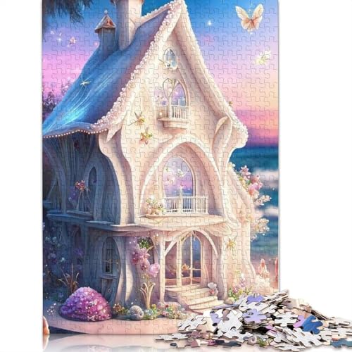 Puzzle für Erwachsene, 1000 Teile, verzauberte Schlösser, Holzpuzzle für Erwachsene, Lernspiel, Herausforderung, Spielzeug, 1000 Teile (75 x 50 cm) von QASEYIPV
