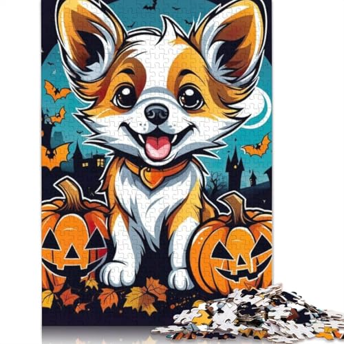 Puzzle für Erwachsene, Halloween-Hund, Papierpuzzle für Teenager, Geschenke, Heimdekoration, Puzzle, 1000 Teile (38 x 26 cm) von QASEYIPV