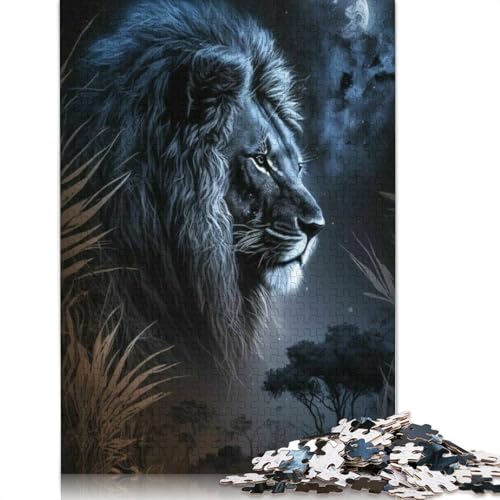 Puzzle für Erwachsene, Holzpuzzle, 1000 Teile, Löwe, für Teenager, Geschenke, Heimdekoration, Spielzeug, 75 x 50 cm Puzzle für Erwachsene, Holzpuzzle, 1000 Teile, Löwe, für Teenager, Geschenke, Heimdekoration, Spielzeug, 75 x 50 cm von QASEYIPV