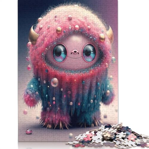 Puzzle für Erwachsene, Niedliche Monster, Puzzle für Erwachsene, Lernspiel, Herausforderung, Spielzeug, 1000 Teile (75x50cm) von QASEYIPV