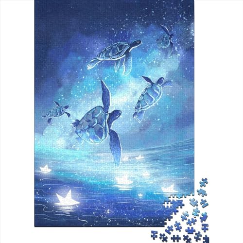 Puzzle für Erwachsene, Sternschildkröten, Papierpuzzle, Geschenke für Teenager, Heimdekoration, Puzzle-Spielzeug, 1000 Teile (38 x 26 cm) von QASEYIPV