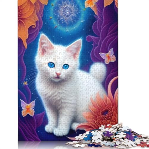Puzzle für Erwachsene, Tiere, Katzen, Holzpuzzle für Teenager, Geschenke, Heimdekoration, Spielzeug, 1000 Teile (75 x 50 cm) von QASEYIPV