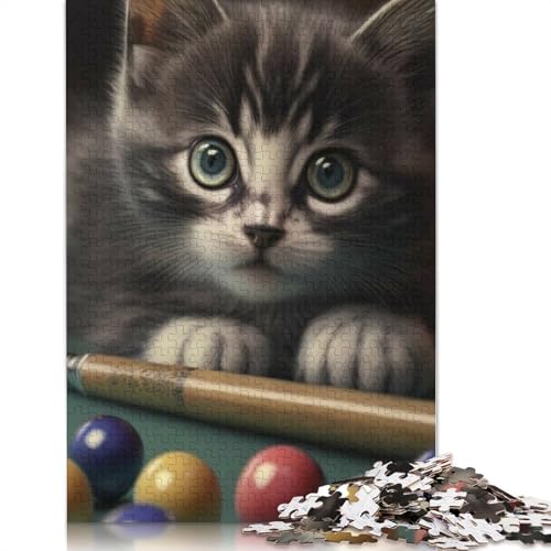 Puzzle für Erwachsene, Tiere, Katzen, Papierpuzzle für Teenager, Geschenke, Heimdekoration, Spielzeug, Puzzle, 1000 Teile (38 x 26 cm) von QASEYIPV