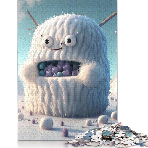 Puzzle für Erwachsene, niedliche Monster, Holzpuzzle für Teenager, Geschenke, Heimdekoration, Puzzle-Spielzeug, 1000 Teile (75 x 50 cm) von QASEYIPV