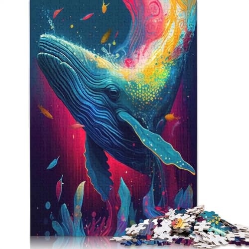Puzzle für Erwachsene 1000 Der Sensible Wal Puzzle Puzzles für Erwachsene Lernspiel Herausforderung Spielzeug 1000 Teile (75x50cm) von QASEYIPV