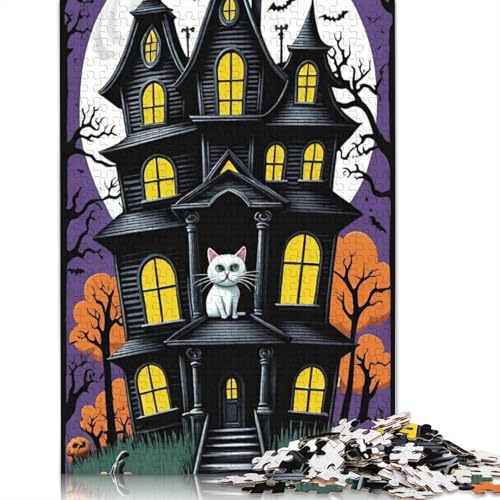 Puzzle für Erwachsene 1000 Halloween Schloss Puzzle Erwachsene Puzzle Lernspiel Herausforderung Spielzeug 1000 Teile (75x50cm) von QASEYIPV