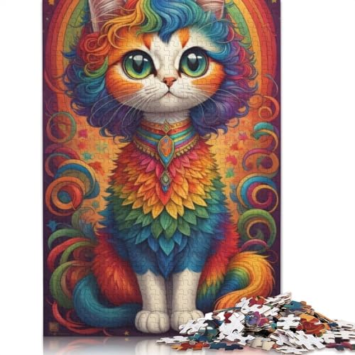 Puzzle für Erwachsene 1000 Teile Art Cat Puzzle Puzzle für Erwachsene Lernspiel Herausforderung Spielzeug 1000 Teile (75x50cm) von QASEYIPV