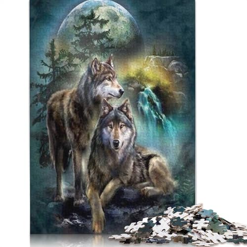 Puzzle für Erwachsene 1000 Teile Art Wolf Puzzle Puzzle für Erwachsene Lernspiel Herausforderung Spielzeug 1000 Teile (75x50cm) von QASEYIPV