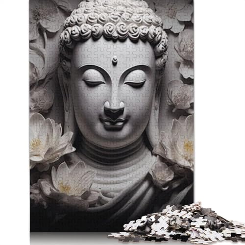 Puzzle für Erwachsene 1000 Teile Buddha Art Paper Puzzle für Erwachsene Nachhaltige Puzzlespiele Halloween-Geschenke 1000 Teile (38x26cm) von QASEYIPV
