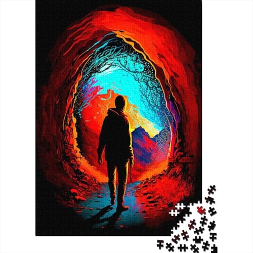 Puzzle für Erwachsene 1000 Teile Bunte Holzpuzzle Erwachsene Nachhaltige Puzzlespiele Halloween-Geschenke 1000 Teile (75x50cm) von QASEYIPV