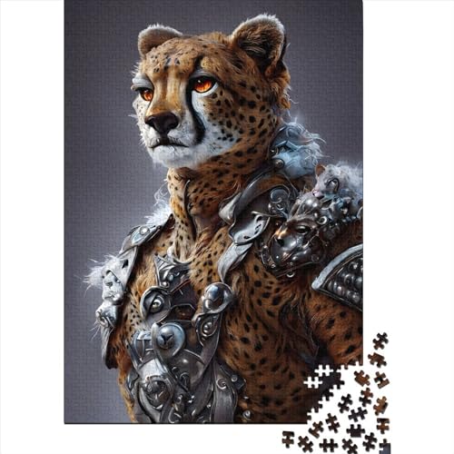 Puzzle für Erwachsene 1000 Teile Cheetah King Papier Puzzle für Erwachsene Lernspiel Herausforderung Spielzeug 1000 Teile (38x26cm) von QASEYIPV
