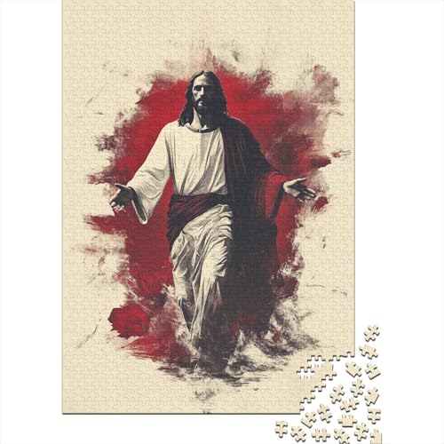 Puzzle für Erwachsene 1000 Teile Christliche Kunst Jesus Weihnachten Papppuzzle für Erwachsene Lustig 1000 Teile (38x26cm) von QASEYIPV
