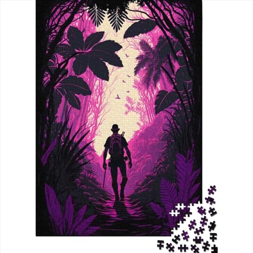 Puzzle für Erwachsene 1000 Teile Gehen ins Licht Holzpuzzle für Erwachsene Lernspiel Herausforderung Spielzeug 1000 Teile (75x50cm) von QASEYIPV