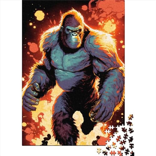 Puzzle für Erwachsene 1000 Teile Gorilla Sorcery Holzpuzzle für Erwachsene Lernspiel Herausforderung Spielzeug 1000 Teile (75x50cm) von QASEYIPV