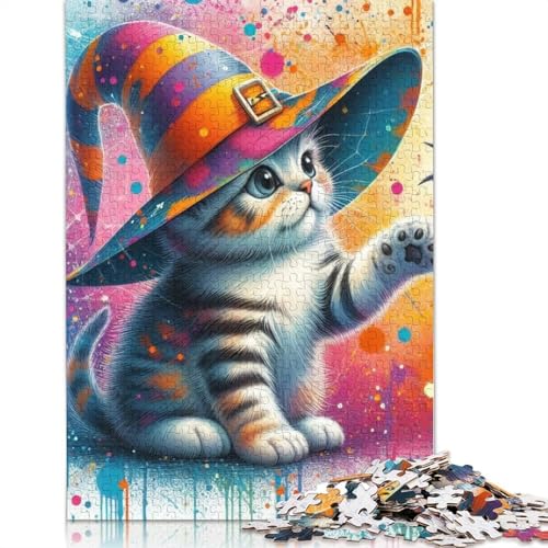 Puzzle für Erwachsene 1000 Teile Halloween Katze Puzzle Erwachsene Puzzle Lernspiel Herausforderung Spielzeug 1000 Teile (75x50cm) von QASEYIPV