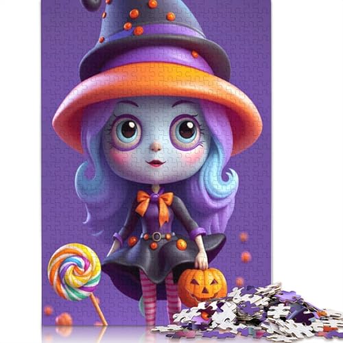 Puzzle für Erwachsene 1000 Teile Halloween Puzzle Hexe Puzzle für Erwachsene Lernspiel Herausforderung Spielzeug 1000 Teile (75x50cm) von QASEYIPV