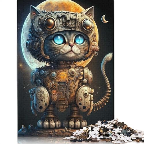 Puzzle für Erwachsene 1000 Teile Katze Mechanisches Puzzle Erwachsene Puzzle Lernspiel Herausforderung Spielzeug 1000 Teile (75x50cm) von QASEYIPV
