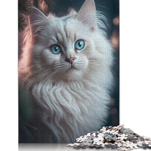 Puzzle für Erwachsene 1000 Teile Künstlerisches Katzenpuzzle Erwachsenenpuzzle Lernspiel Herausforderung Spielzeug 1000 Teile (38x26cm) von QASEYIPV