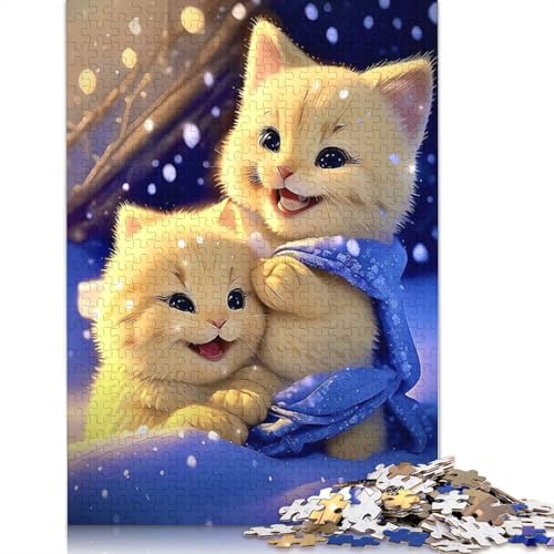 Puzzle für Erwachsene 1000 Teile Künstlerisches Katzenpuzzle Erwachsenenpuzzle Lernspiel Herausforderung Spielzeug 1000 Teile (75x50cm) von QASEYIPV