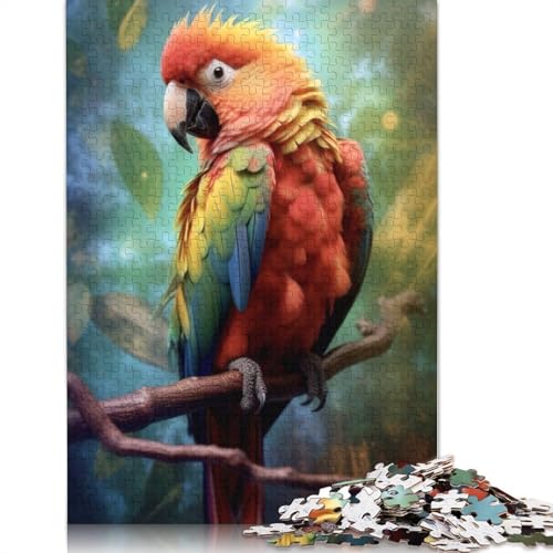 Puzzle für Erwachsene 1000 Teile Kunst Papagei Holzpuzzle Erwachsene Lernspiel Herausforderung Spielzeug 1000 Teile (75x50cm) von QASEYIPV
