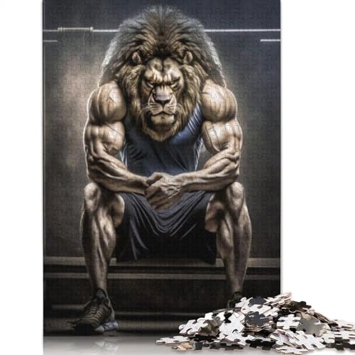 Puzzle für Erwachsene 1000 Teile Löwe Form Kunst Puzzle Erwachsene Puzzle Lernspiel Herausforderung Spielzeug 1000 Teile (75x50cm) von QASEYIPV