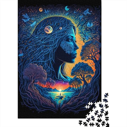 Puzzle für Erwachsene 1000 Teile Mutter Erde Blacklight54 Puzzle Puzzle für Erwachsene Lernspiel Herausforderung Spielzeug 1000 Teile (75x50cm) von QASEYIPV