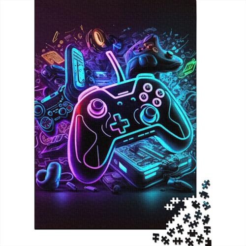 Puzzle für Erwachsene 1000 Teile Neon Game Puzzle Puzzle für Erwachsene Lernspiel Herausforderung Spielzeug 1000 Teile (38x26cm) von QASEYIPV