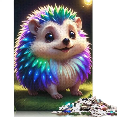 Puzzle für Erwachsene 1000 Teile Nette Igel Papier Puzzle für Erwachsene Lernspiel Herausforderung Spielzeug 1000 Teile (38x26cm) von QASEYIPV