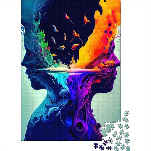 Puzzle für Erwachsene 1000 Teile Ocean Face Papierpuzzle für Erwachsene Lernspiel Herausforderung Spielzeug 1000 Teile (38x26cm) von QASEYIPV
