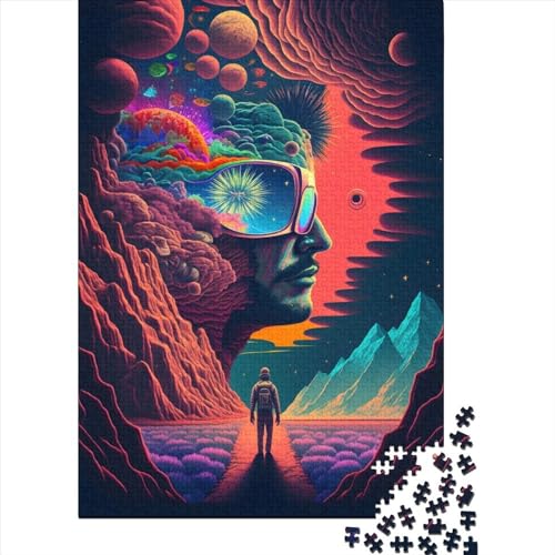 Puzzle für Erwachsene 1000 Teile Psychedelisches Papierpuzzle Mindtrip für Erwachsene Nachhaltige Puzzlespiele Halloween-Geschenke 1000 Teile (38x26cm) von QASEYIPV