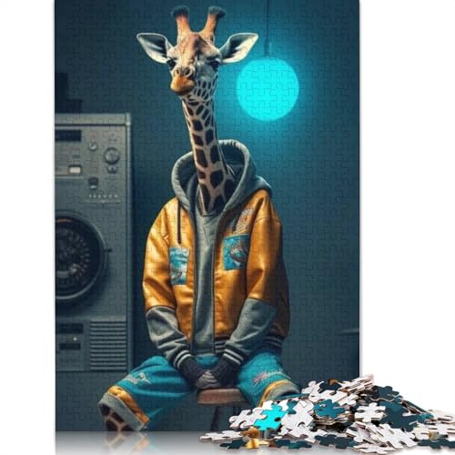 Puzzle für Erwachsene 1000 Teile Puzzle Kunst Giraffe Puzzle für Erwachsene Lernspiel Herausforderung Spielzeug 1000 Teile (75x50cm) von QASEYIPV