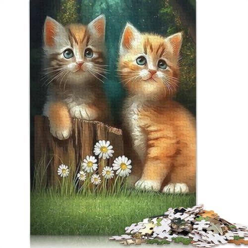 Puzzle für Erwachsene 1000 Teile Tierpuzzle Katzen Puzzle für Erwachsene Lernspiel Herausforderung Spielzeug 1000 Teile (75x50cm) von QASEYIPV