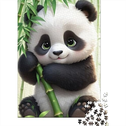 Puzzle für Erwachsene 1000 Teile Tierpuzzle Panda Puzzle Herausforderndes Spiel Puzzlespiel 1000 Teile (75x50cm) von QASEYIPV