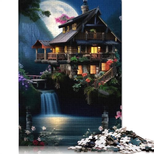Puzzle für Erwachsene 1000 Teile Verzauberte Burgen Papier Puzzle für Erwachsene Nachhaltige Puzzlespiele Halloween-Geschenke 1000 Teile (38x26cm) von QASEYIPV