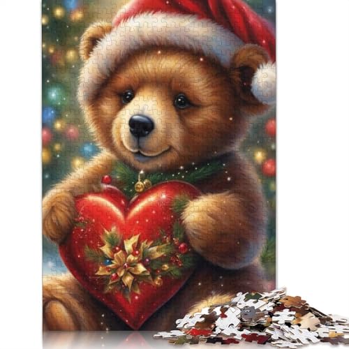 Puzzle für Erwachsene 1000 Teile niedliche Bär Holzpuzzle für Erwachsene Lernspiel Herausforderung Spielzeug 1000 Teile (75x50cm) von QASEYIPV