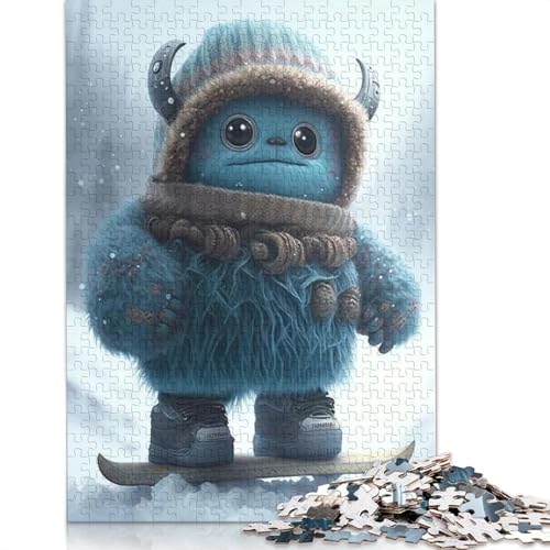 Puzzle für Erwachsene 1000 Teile niedliche Monster Holzpuzzle für Erwachsene Lernspiel Herausforderung Spielzeug 1000 Teile (75x50cm) von QASEYIPV